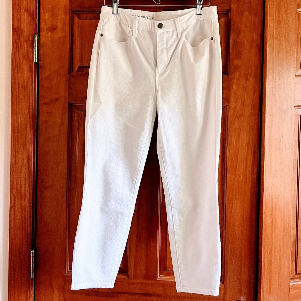 Talbots White High-Rise Jeggings Crop sz 6